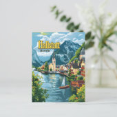 Hallstatt Österreich Postkarte (Stehend Vorderseite)