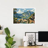 Hallstatt, Österreich Vintag Poster (Heimbüro)