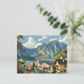 Hallstatt, Österreich Vintage Travel Postkarte (Stehend Vorderseite)