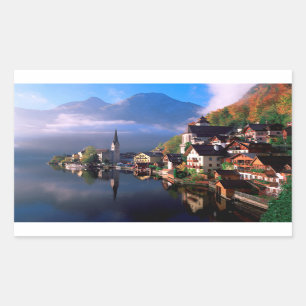 Hallstatt Rechteckiger Aufkleber