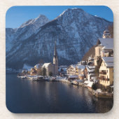 Hallstatt Stadt im Winter Getränkeuntersetzer (Vorderseite)