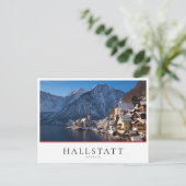 Hallstatt Stadt im Winter im Schnee Postkarte (Stehend Vorderseite)
