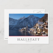 Hallstatt Stadt im Winter im Schnee Postkarte (Vorne/Hinten)