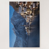 Hallstatt Stadt im Winter im Schnee Puzzle (Vertikal)