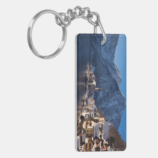 Hallstatt Stadt im Winter im Schnee Schlüsselanhänger (Vorderseite links)