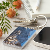 Hallstatt Stadt im Winter im Schnee Schlüsselanhänger (Vorderseite rechts)