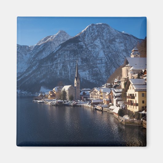 Hallstatt Stadt im Winter Magnet (Vorne)