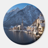 Hallstatt Stadt im Winter Magnet (Vorne)