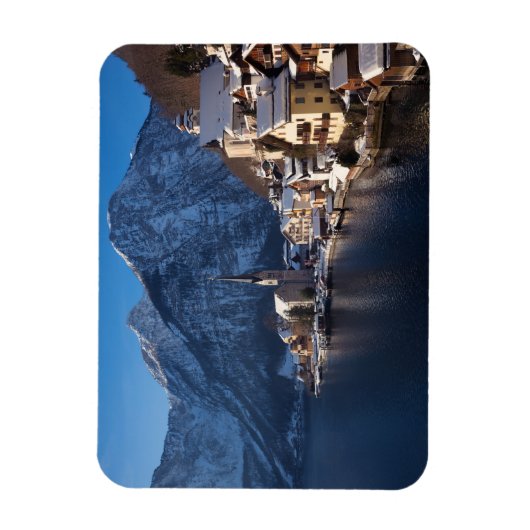 Hallstatt Stadt im Winter Magnet (Vertikal)