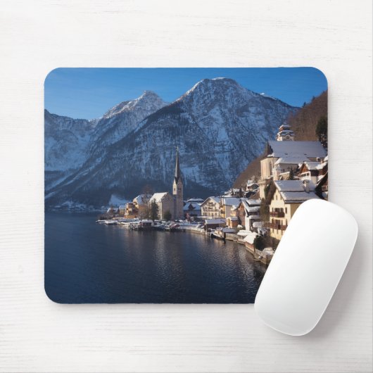 Hallstatt Stadt im Winter Mousepad (Mit Mouse)