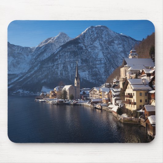 Hallstatt Stadt im Winter Mousepad (Vorne)