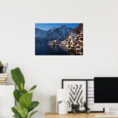 Hallstatt Stadt im Winter Poster (Heimbüro)