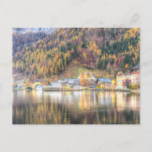 Hallstatt Village Österreich Feiertagspostkarte