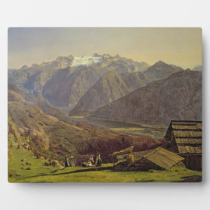 Hallstatter-See (Öl auf Leinwand) Fotoplatte