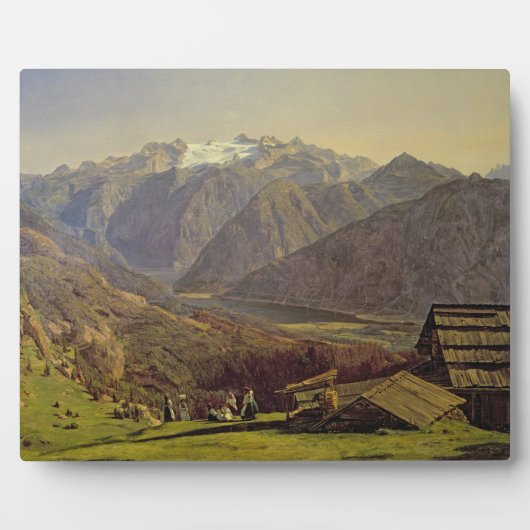 Hallstatter-See (Öl auf Leinwand) Fotoplatte (Vorderseite)