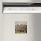 Hallstatter-See (Öl auf Leinwand) Magnet (In Situ (Geschirrspüler))