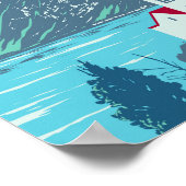 Hallstätter See Österreich Reisen Vintag Poster (Ecke)