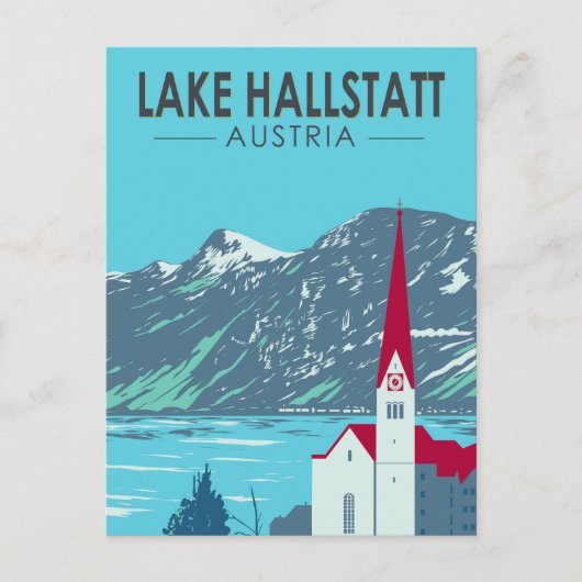 Hallstätter See Österreich Reisen Vintag Postkarte (Vorderseite)