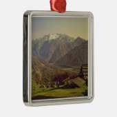 Hallstatter-Sehen Sie (Öl auf Leinwand) Silbernes Ornament (Rechts)