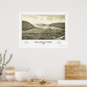 Hallstead, PA Panoramic Map - 1887 Poster (Küche)