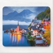 Hallsttatt Nacht Szene, Österreich Mousepad (Vorne)