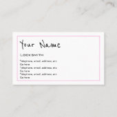 "Hallt" Bauschlosser-Visitenkarten wider Visitenkarte (Rückseite)