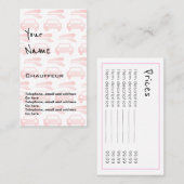 "Hallt" Fahrer-Preis-Karten wider Visitenkarte (Vorne/Hinten)