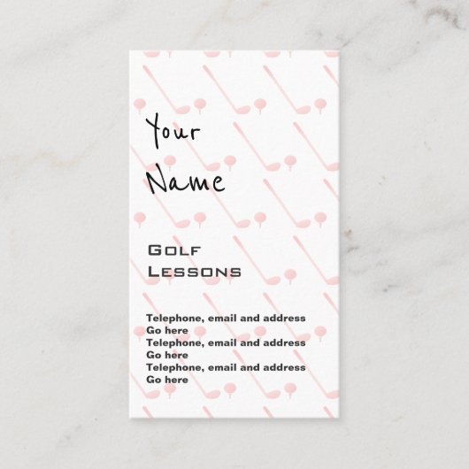 "Hallt" Golf-berufliche Preis-Karten wider Visitenkarte (Vorderseite)