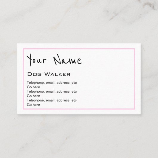 "Hallt" Hundewanderer-Visitenkarten wider Visitenkarte (Rückseite)