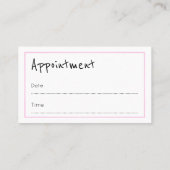 "Hallt" Optiker-Verabredungs-Karten wider Terminkarte (Rückseite)