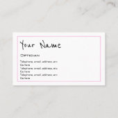 "Hallt" Optiker-Visitenkarten wider Visitenkarte (Rückseite)