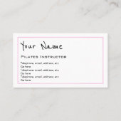 "Hallt" Pilates Visitenkarten wider Visitenkarte (Rückseite)