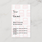 "Hallt" Software Engineer Preis-Karten wider Visitenkarte (Vorderseite)