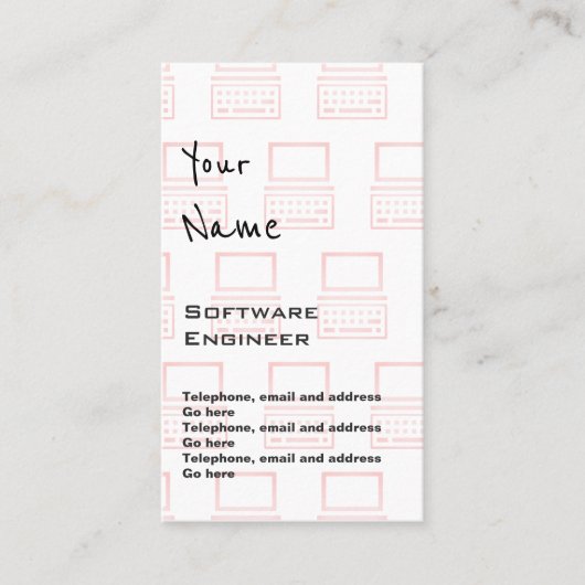 "Hallt" Software Engineer Preis-Karten wider Visitenkarte (Vorderseite)