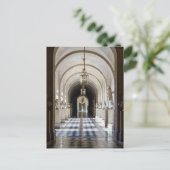 Hallway mit Statuen im Schloss von Versailles Postkarte (Stehend Vorderseite)