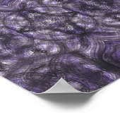 Hallways Abstract Dark Purple Black Watercolor Art Poster (Ecke)