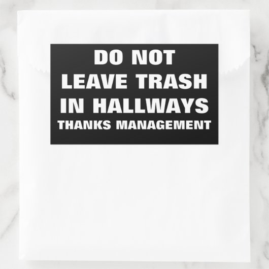 HALLWAYS NICHT VERLASSEN RECHTECKIGER AUFKLEBER (Tasche)