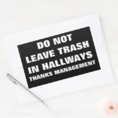 HALLWAYS NICHT VERLASSEN RECHTECKIGER AUFKLEBER (Umschlag)