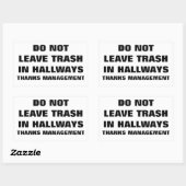 HALLWAYS NICHT VERLASSEN RECHTECKIGER AUFKLEBER (Blatt)