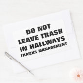 HALLWAYS NICHT VERLASSEN RECHTECKIGER AUFKLEBER (Umschlag)