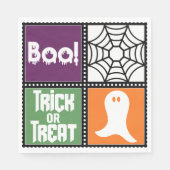 Hallween Design mit Trick oder Treat, Boo und Ghos Serviette (Vorderseite)