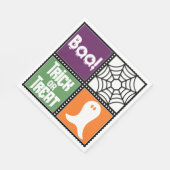 Hallween Design mit Trick oder Treat, Boo und Ghos Serviette (Ecke)