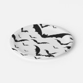 Hallween party. Vleermuizen, vleermuis. Vampier. Pappteller (Schrägansicht)