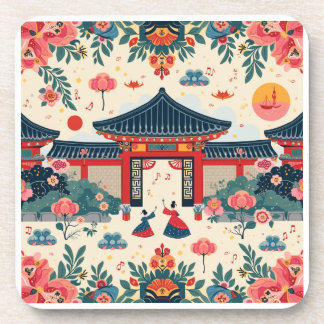 Hallyu Dreams Collection Nr. 1. Harte Plastikunter Getränkeuntersetzer