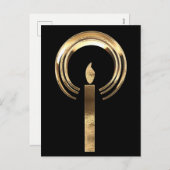 Halo around Candle Flame Elegante Gold Weihnachten (Vorne/Hinten)