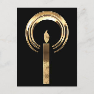 Halo around Candle Flame Elegante Gold Weihnachten