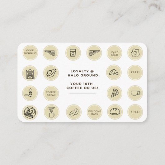 Halo Ground Kaffeekarte Visitenkarte (Rückseite)