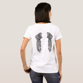 Halo mit Engels-Flügeln T-Shirt (Schwarz voll)