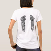 Halo mit Engels-Flügeln T-Shirt (Rückseite)