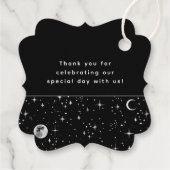 Halo Moon Celestial Mystical Black Danke Geschenkanhänger (Rückseite)